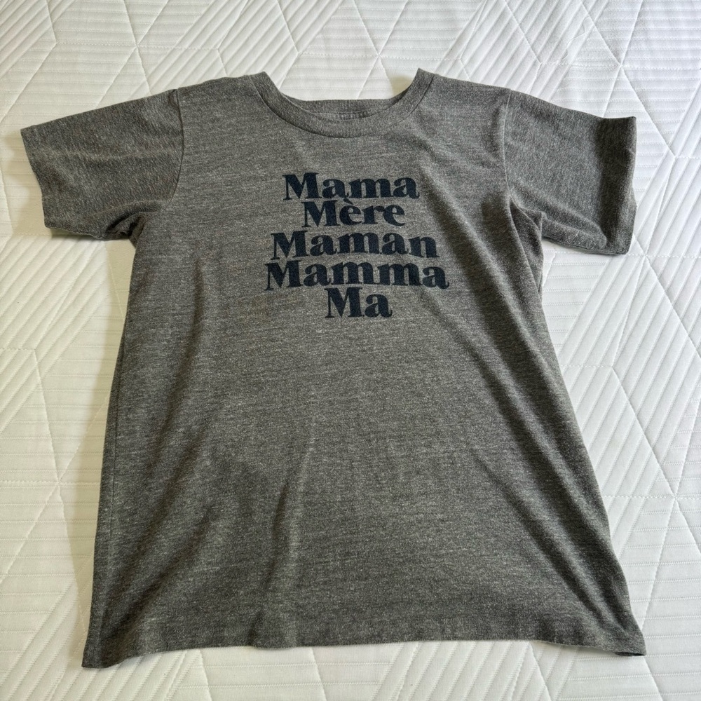 J. Crew Gray and Black Short Sleeve Tee